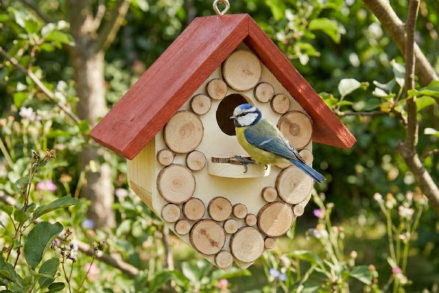 nichoir en bois décoré - Nichoirs, mangeoires et refuges en bois à décorer - 10doigts.fr