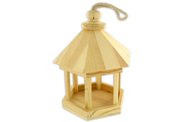 nichoir kiosque  - Nichoirs, mangeoires et refuges en bois à décorer - 10doigts.fr