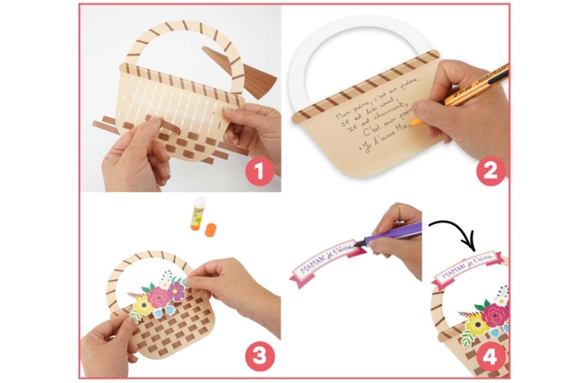 notice carte à tisser fleurs - Kits fête des parents - 10doigts.fr