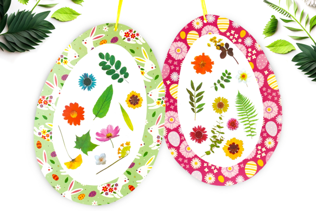 Oeuf de Pâques "fleurs séchées" - Papiers saisonniers - 10doigts.fr
