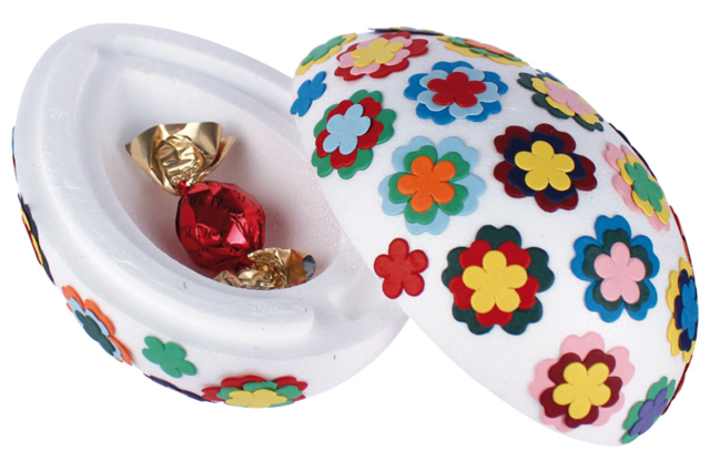Oeuf de Pâques surprise - Polystyrène - Supports à décorer - 10doigts.fr