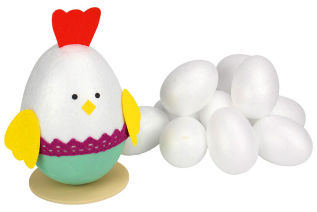 oeufs polystyrène - Oeufs de Pâques créatif - 10doigts.fr