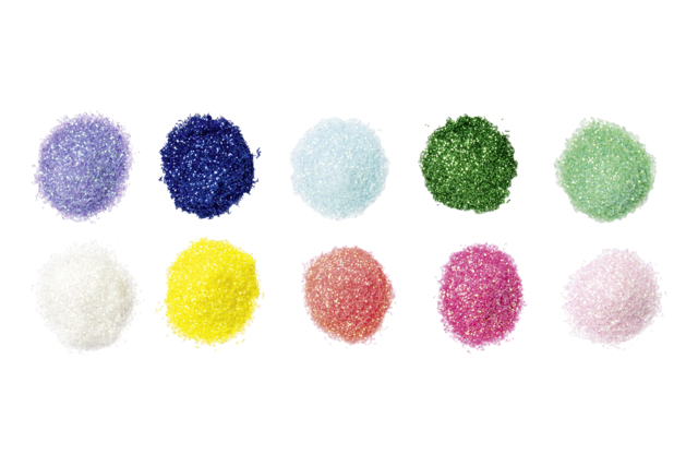 paillettes biodégradables 10 couleurs - Paillettes - 10doigts.fr