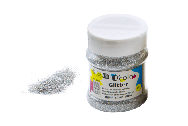 paillettes biodégradables argent - Paillettes à saupoudrer - 10doigts.fr