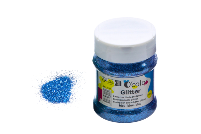 paillettes biodégradables bleu - Paillettes à saupoudrer - 10doigts.fr