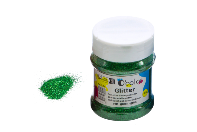 paillettes biodégradables vert - Paillettes à saupoudrer - 10doigts.fr