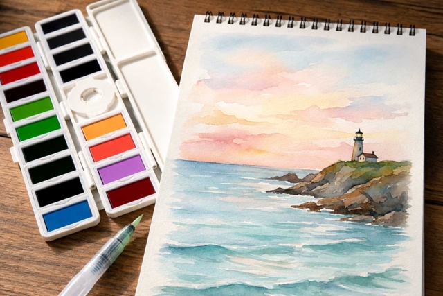 palette aquarelle L'assortiment Floral - Couleurs aquarelle - 10doigts.fr