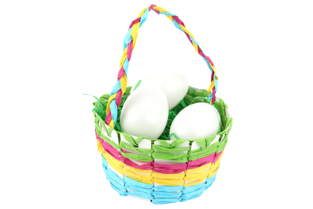PANIER à tisser raphia paques - Kits créatifs Pâques - 10doigts.fr
