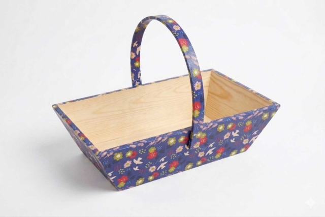 panier decopatch - Paniers en bois à décorer - 10doigts.fr