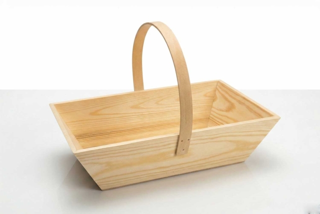 panier en bois de pâques - Paniers en bois à décorer - 10doigts.fr