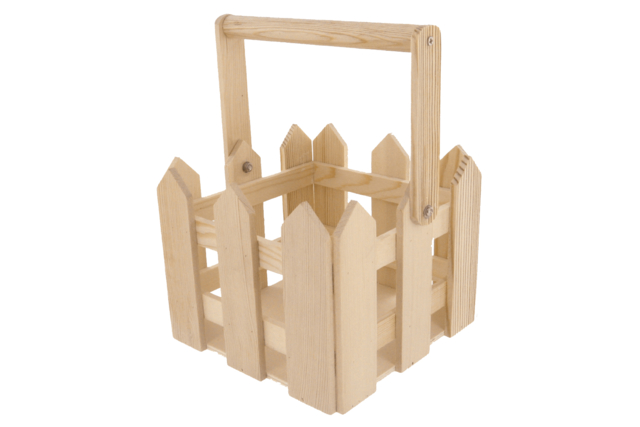 panier jardin en bois - Paniers en bois à décorer - 10doigts.fr