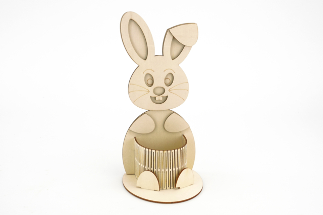 Panier lapin Paques - Supports de Pâques à décorer - 10doigts.fr