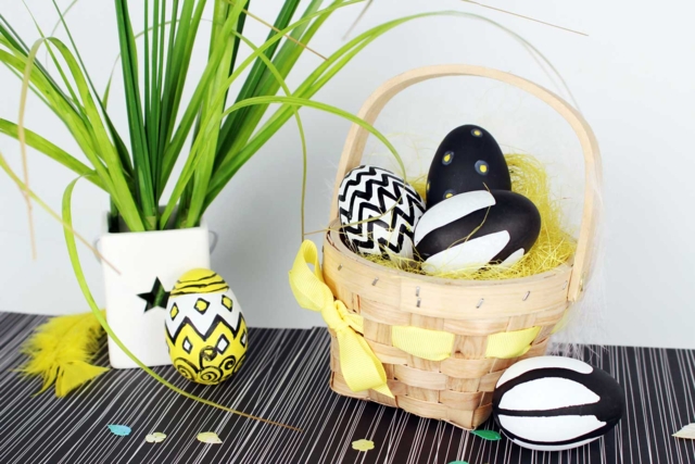 panier oeufs pâques osier - Paniers en bois à décorer - 10doigts.fr