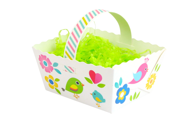 panier pâques gommettes - Gommettes Fleurs, Fruits et Légumes - 10doigts.fr