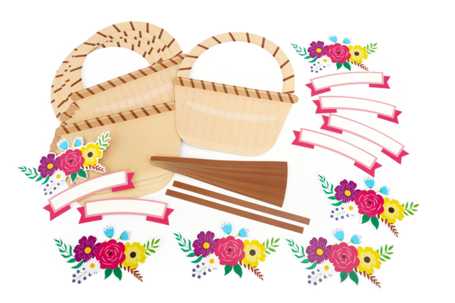 Paniers à tisser fête des mères - Lot de 6 - Kits fête des parents - 10doigts.fr