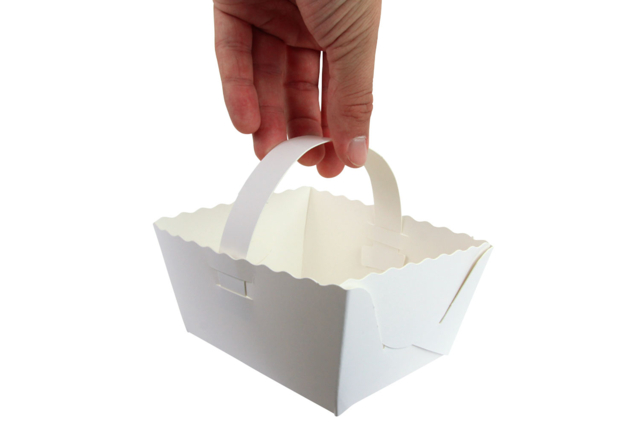 paniers blancs - Paniers de Pâques - 10doigts.fr