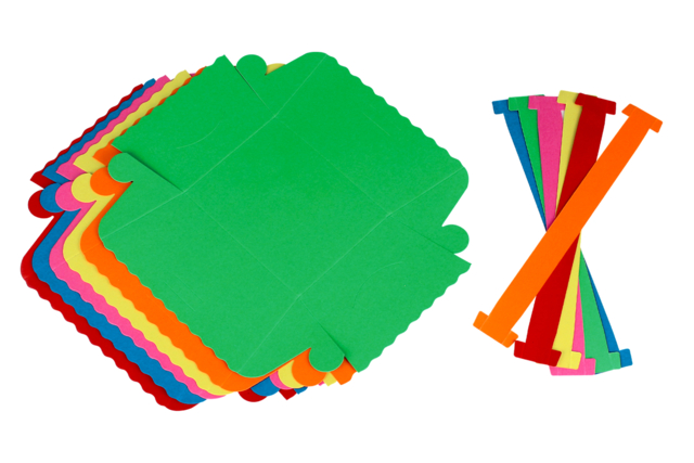 paniers carte forte coloré pâques - Paniers de Pâques - 10doigts.fr