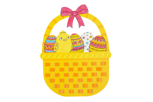 Paniers de Pâques à tisser - création - Kits créatifs Pâques - 10doigts.fr
