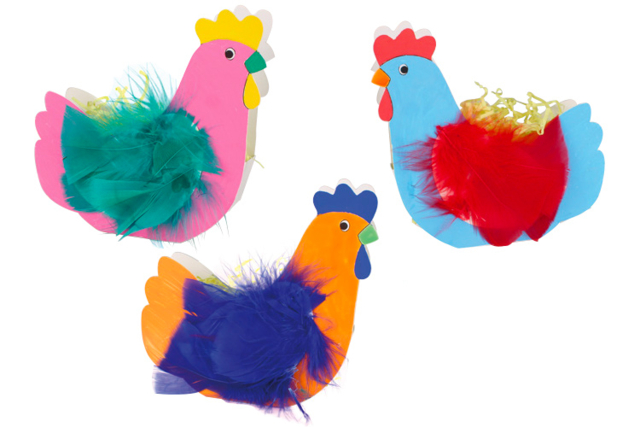 paniers poules - Kits créatifs Pâques - 10doigts.fr