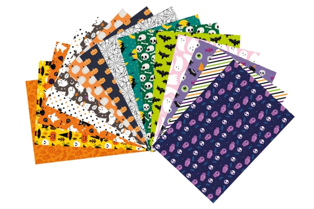 Papier à motifs, thème Halloween - 30 feuilles A4 - Papiers saisonniers - 10doigts.fr