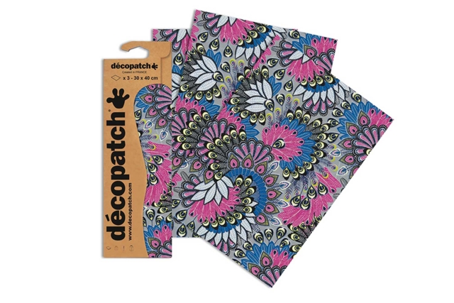 papier decopatch rosaces - Papiers Décopatch - 10doigts.fr