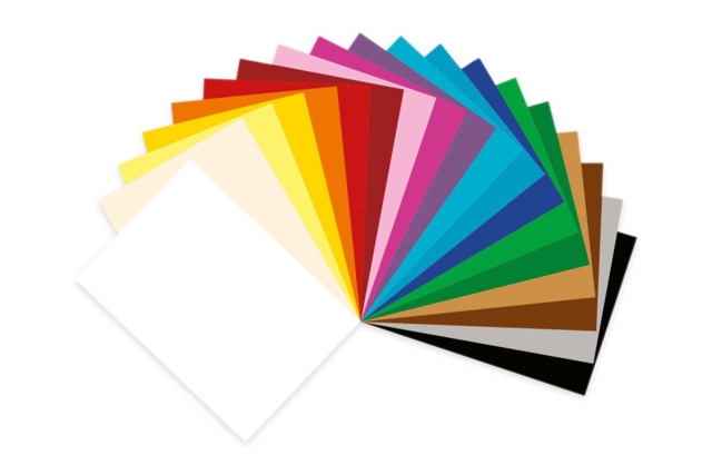 Papier épais multicolore, 50 x 35 cm - 40 feuilles 300 gr - Papiers colorés - 10doigts.fr