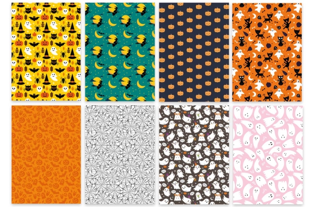 papier halloween cartes à motifs - Papiers saisonniers - 10doigts.fr