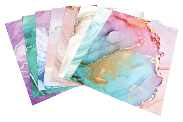 papier marbré - Papiers à motifs - 10doigts.fr