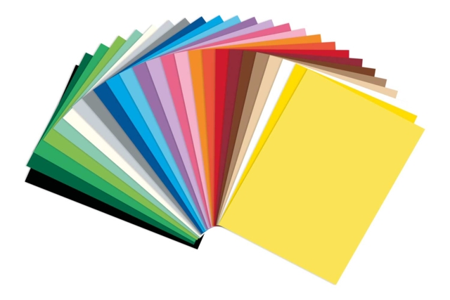 Papier moyen multicolore, 25 x 35 cm - 25 feuilles - Papiers colorés - 10doigts.fr
