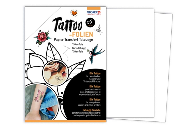 Papier tatouage ephémère - 2 feuilles  - Papiers transfert - 10doigts.fr