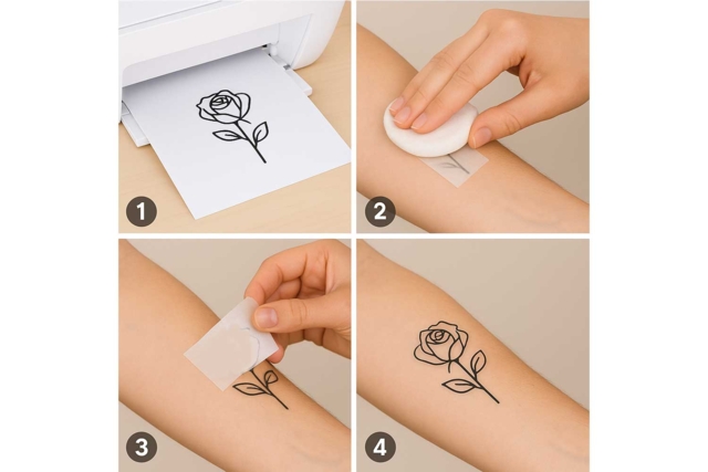 Papier tatouage ephémère  - Papiers transfert - 10doigts.fr