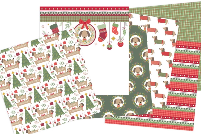 Papiers Noel Artemio "Woofy" - 10 pcs - Papiers saisonniers - 10doigts.fr