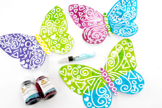 Papillon drawing gum et encre à dessiner - Encres liquides : la pureté de la couleur pour vos dessins - 10doigts.fr