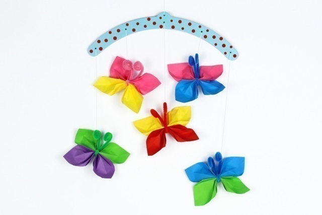 Papillons en papier - Perles Plastique - 10doigts.fr