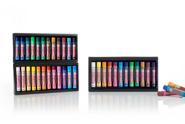 Pastels à l'huile, soluble à l'eau  - Pastels et fusains : l'art de la couleur et du contraste - 10doigts.fr