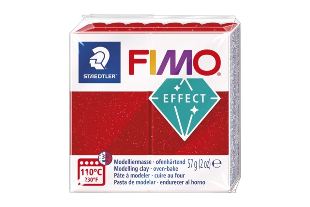 pâte fimo rouge pailleté - Pâtes Fimo Effect : donnez une dimension magique à vos modelages - 10doigts.fr