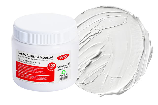 pâte structure acrylique 500 ml - Peinture relief 3D pour des effets de matière et des créations en volume - 10doigts.fr
