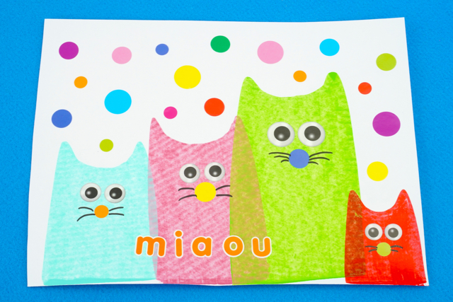 Peinture à la raclette : Petits chats - Spatules et couteaux - 10doigts.fr