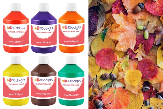 peinture automne - Peinture acrylique 10doigts - 10doigts.fr