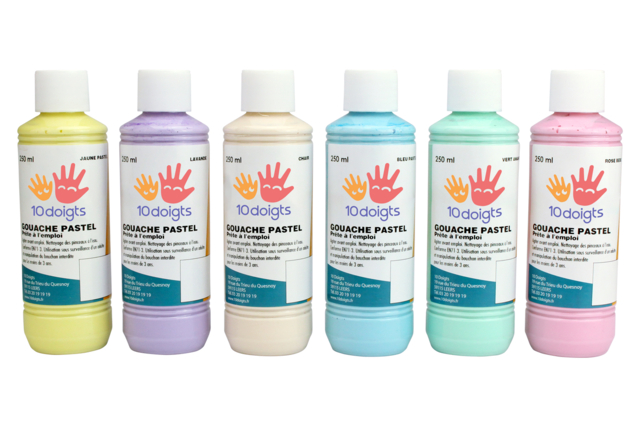 peinture gouache pastel 10 Doigts - Peinture gouache 10doigts : la qualité professionnelle pour les enfants - 10doigts.fr
