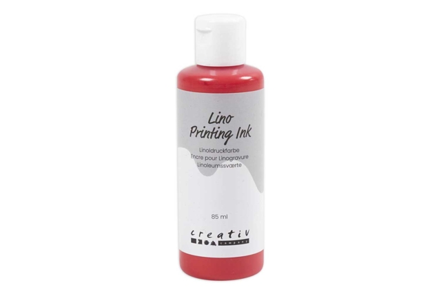 Peinture Linogravure - Rouge - Peinture et encre pour linogravure : notre matériel pour graver et imprimer - 10doigts.fr