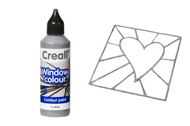 Peintures fenêtres - spécial contour argent - Peinture Window Color : décorez vos fenêtres avec des motifs repositionnables et réutilisables - 10doigts.fr