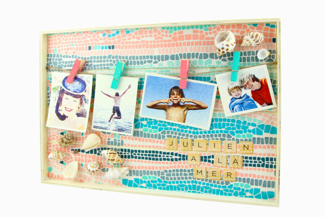 pele mèle scrabble - Cadres photo en bois à décorer - 10doigts.fr