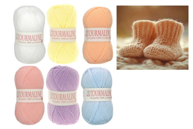 Pelote de fil layette "Tourmaline" - Fils à tricoter et laines : donnez vie à vos envies créatives - 10doigts.fr