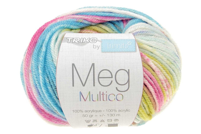 Pelote tricot multicolore- Arc en ciel - Fils à tricoter et laines : donnez vie à vos envies créatives - 10doigts.fr