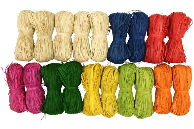 pelotes de rafia naturel - Raphia et fibres naturelles pour vos créations - 10doigts.fr