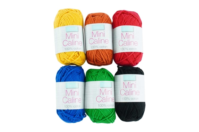 Pelotes mini Caline - 6 couleurs basiques - Fils à tricoter et laines : donnez vie à vos envies créatives - 10doigts.fr