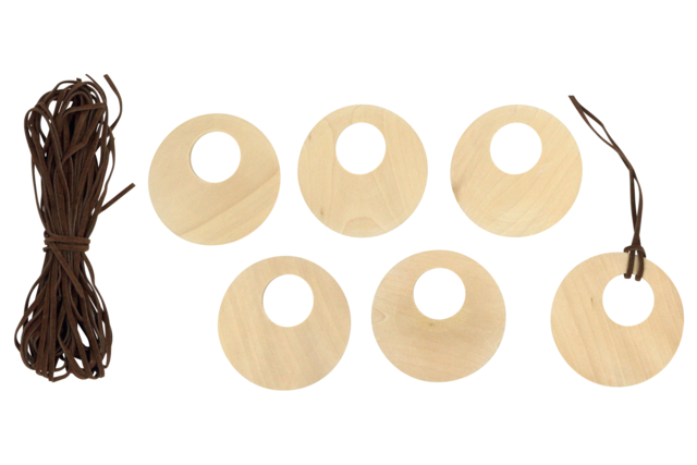pendentif disque bois - Colliers et chaines - 10doigts.fr