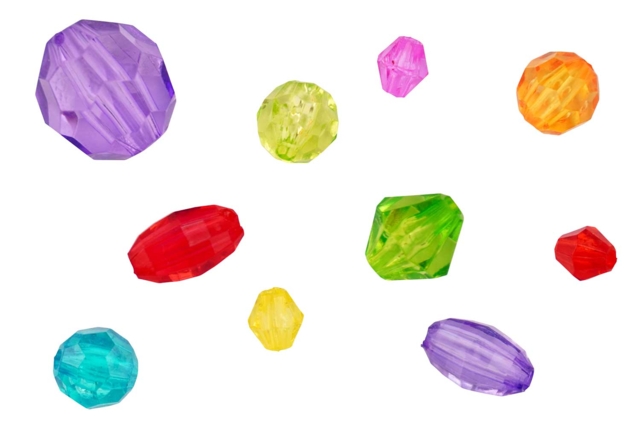 perles à facettes enfants - Perles Acrylique - 10doigts.fr
