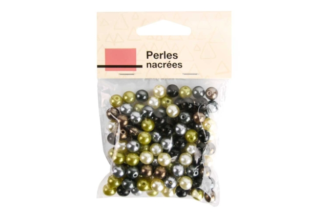Perles acrylique nacrées rondes  - - Perles Nacrées - 10doigts.fr